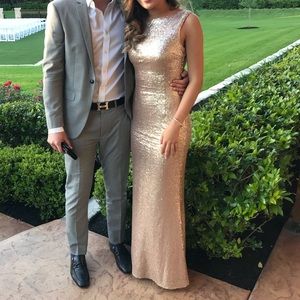 ROSE GOLD LULUS DRESS SIZE SMALL